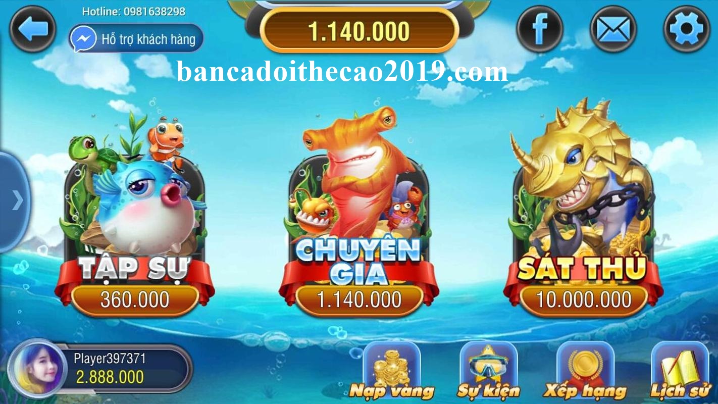 68 game bài Bắn cá 777 có đồ họa 3D chân thực