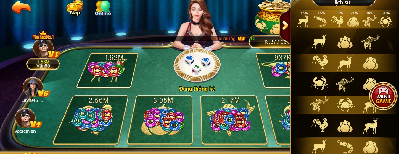 68 game bài Game bầu cua tôm cá đổi thẻ, đổi thưởng online uy tín nhất hiện nay