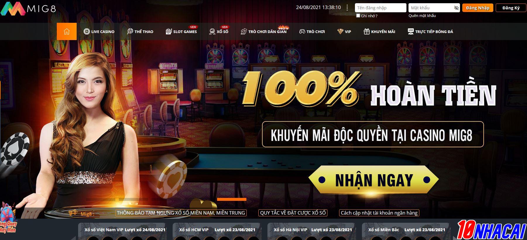Khuyến mãi độc quyền tại Casino MIG8.