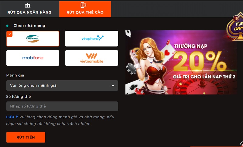 SV88 hỗ trợ nạp rút tiền nhanh chóng bằng nhiều hình thức