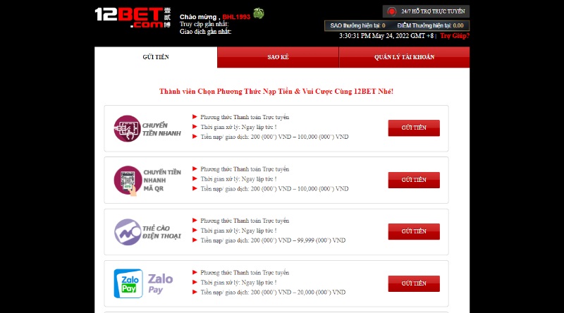 68 game bài Nạp rút tiền siêu tốc với đa dạng hình thức