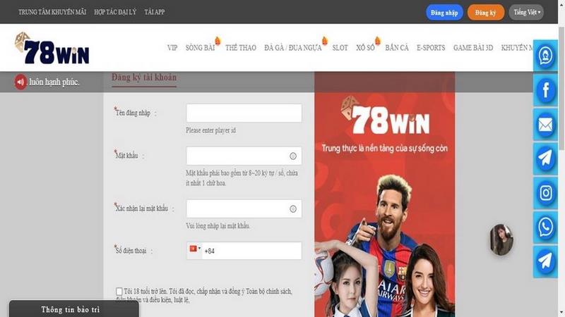 68 game bài Đăng ký tài khoản dễ dàng tại 78WIN