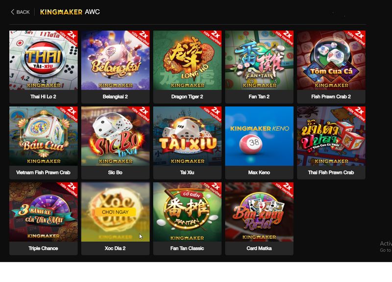 Trò chơi hấp dẫn thu hút nhiều anh tài cá cược