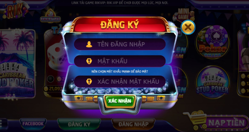 68 game bài Đăng ký RIKVIP dễ dàng, nhanh gọn