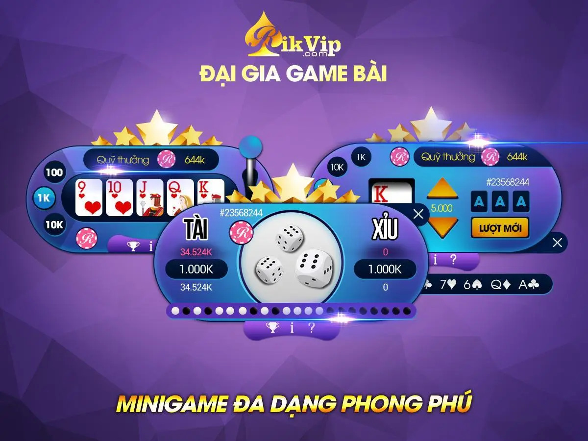 68 game bài Minigame đa dạng, phong phú