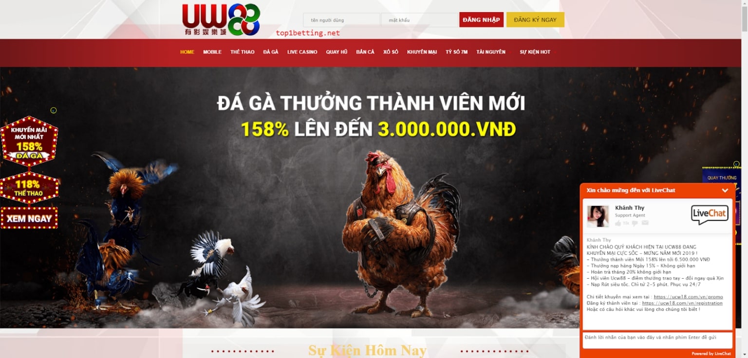 68 game bài Chơi đá gà cực đã tại UW88