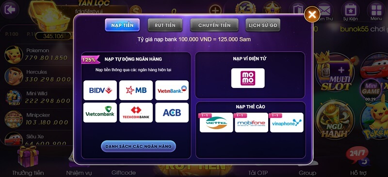 68 game bài Gửi tiền thật từ bên ngoài vào tài khoản qua nhiều hình thức