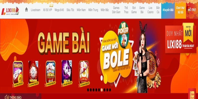 68 game bài Game bài cực HOT 2023 cùng Lixi888
