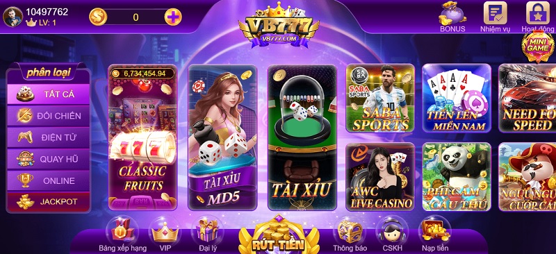 68 game bài Giao diện thiết kế đẹp hút hồn người nhìn