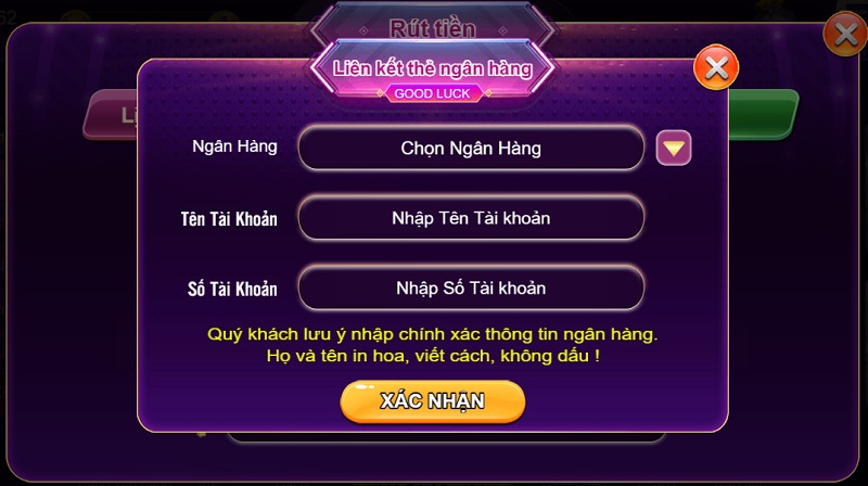 68 game bài Liên kết thẻ ngân hàng khi có nhu cầu rút tiền thưởng