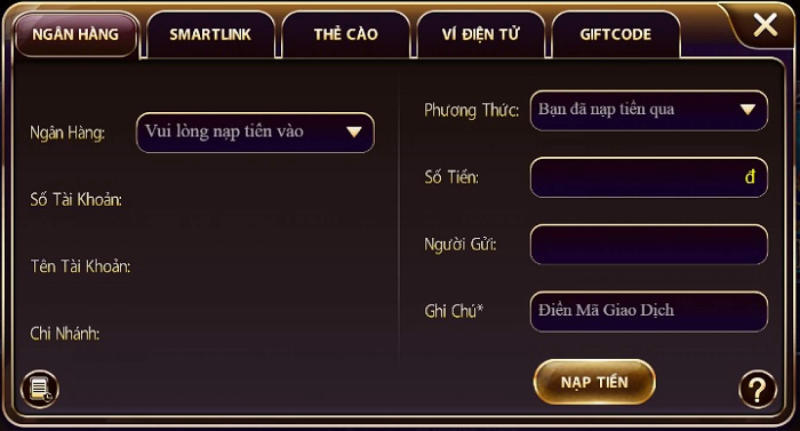 68 game bài Người chơi nên lưu lại thông tin nạp tiền để đối chiếu với cổng game