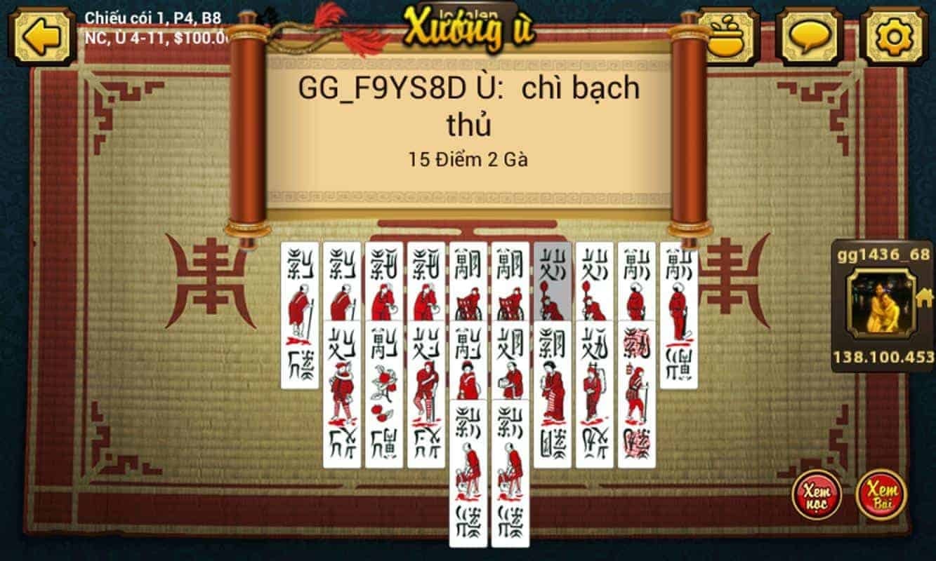 68 game bài Các thuật ngữ thường thấy trong bài Chắn
